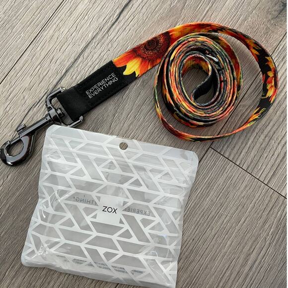 Zox Dog Leash - Radiate Positivity - Sunflower Orange 1" Wide Numbered 0233 - Picture 3 of 9